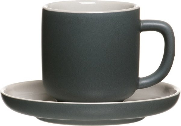 Ritzenhoff Espressotasse mit Untertasse Jasper, Grau, Keramik, 100 ml - Bild 1