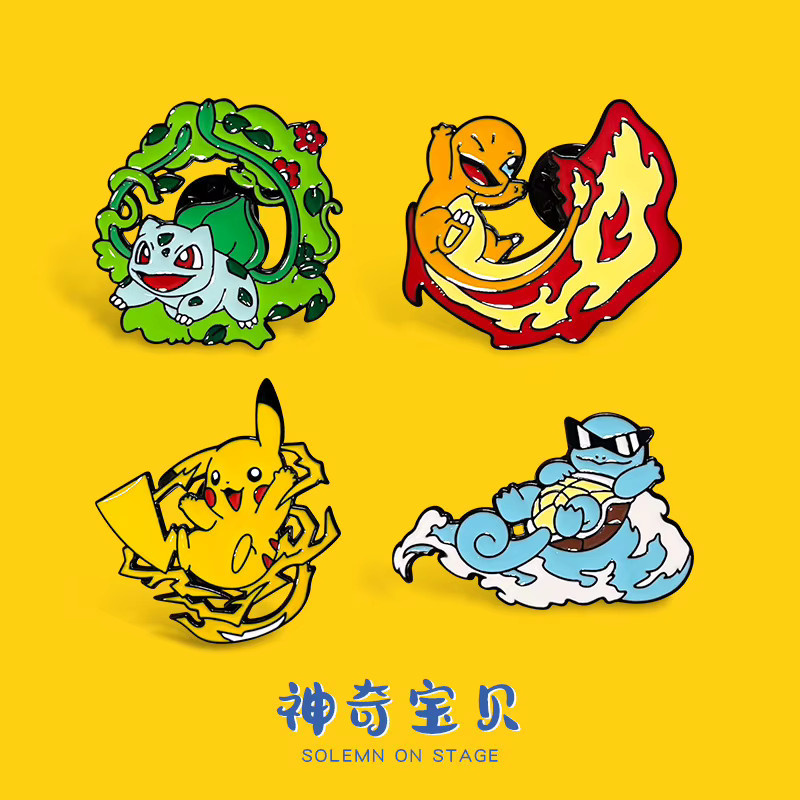 MINISO Pokemon-Emaille-Pins-Set, Metall, Bunt, Unisex - Bild 2