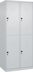 C+P Doppelstock-Spind Classic PLUS mit 2 Abteilen, Grau, H x B x T: 185 x 80 x 50 cm - Bild 1