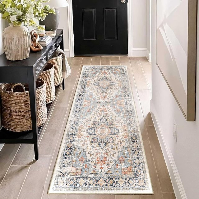 Böhmischer Läufer Lodestar in Multicolour, weich und rutschfest, geometrisches Design für Küche, Wohnzimmer oder Schlafzimmer, Breite: 40 cm, Länge: 120 cm - Bild 1