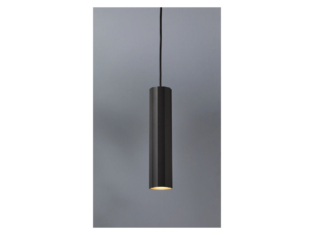 LIVARNO HOME LED-Pendelleuchte in Schwarz, moderne zylindrische Deckenleuchte aus Stahl mit höhenverstellbarem Design für Esstisch, Anrichte oder Küchentheke - Bild 2