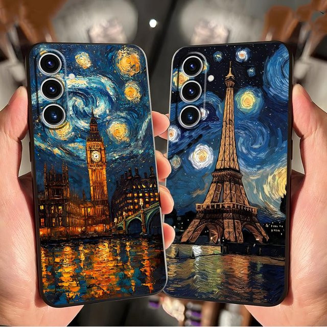 Van-Gogh Handyhülle für Samsung Galaxy S23 Ultra S24 S25 S26 S21 FE S20 Plus und weitere Modelle, Multicolor, Soft Phone Cover - Bild 1