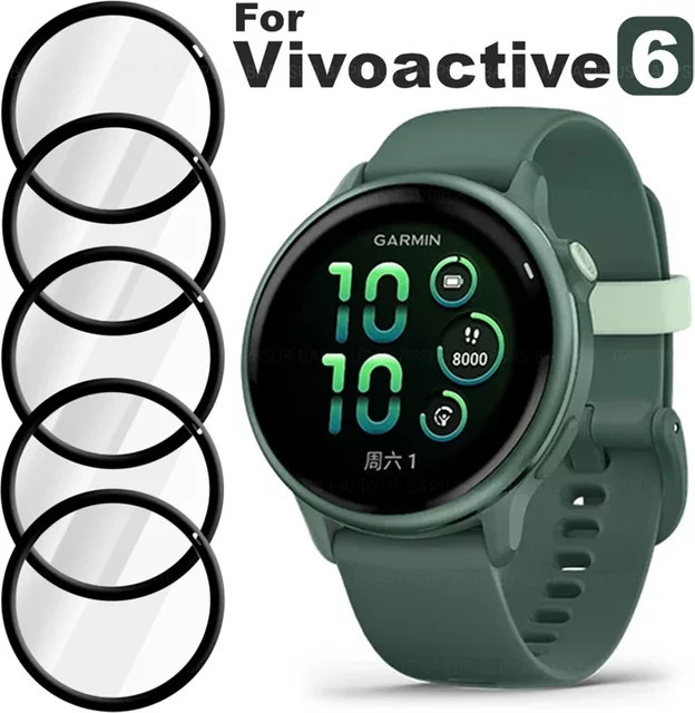 Garmin Vivoactive 6 Displayschutz Transparent 3D Gebogene Anti-Scratch Schutzfolie - Bild 1