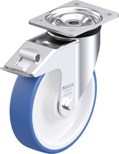 Blickle LK-POTHS 200XK-FI Stahlblech-Lenkrolle in Blau mit Rad-Durchmesser 200 mm und einer Tragfähigkeit von 550 kg - Bild 1