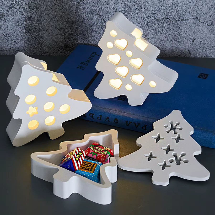 UDOCOOL Silikonform für Weihnachtsornamente zur DIY-Gestaltung von Gips- oder Harz-Dekorationen in Weiß - Bild 3