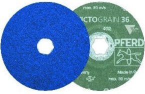 PFERD Fiberschleifscheibe CC-FS VICTOGRAIN für Winkelschleifer, Blau, Durchmesser: 125 mm, Körnung: 80 - Bild 1