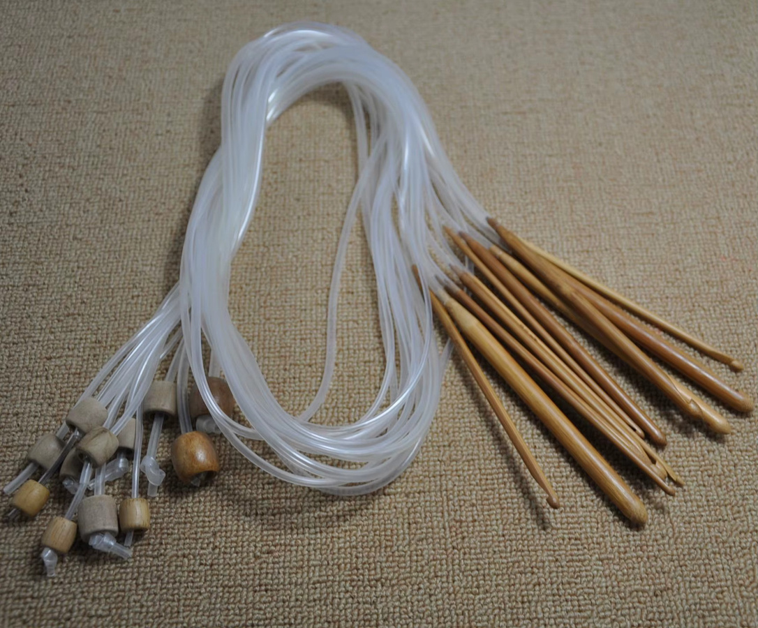 QJH 12-teiliges Set Teppich-Häkelnadeln in Braun für DIY-Strickprojekte und Handarbeit - Bild 2