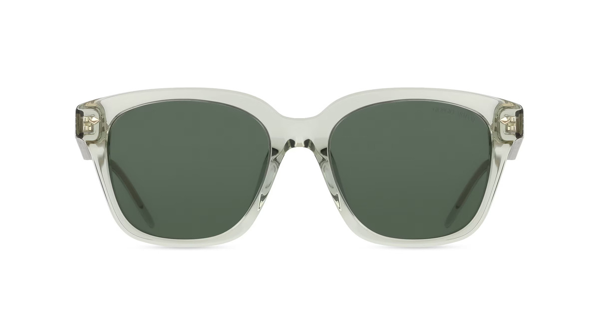 Giorgio Armani 0AR8210U Sonnenbrille, Vollrand, Quadratisch, Acetat, Damen, grün, transparent - Bild 1