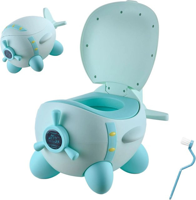 Relaxdays Kinder Töpfchen aus Polypropylen in Mint, BPA-frei, mit herausnehmbarem Einsatz und gepolsterter Sitzfläche - Bild 1