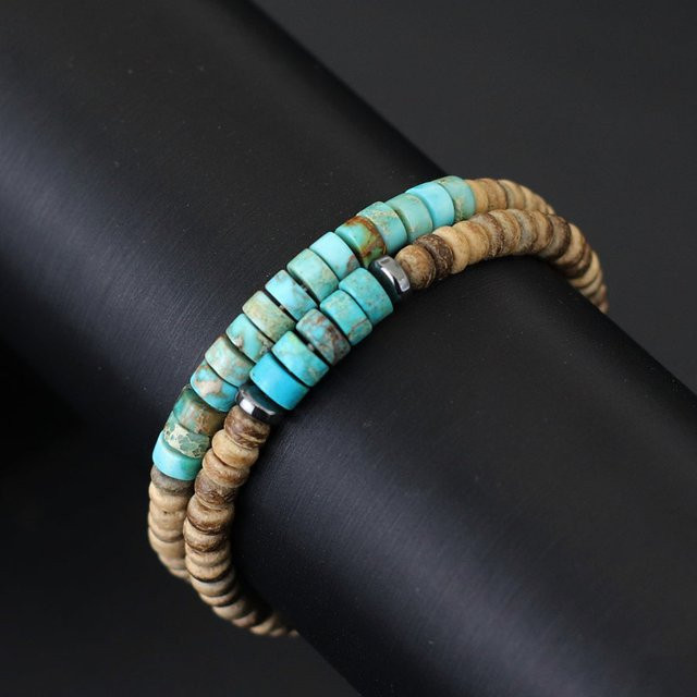 Armband Set, Kokosnuss Schale Perlen, Bunt, Unisex - Bild 1