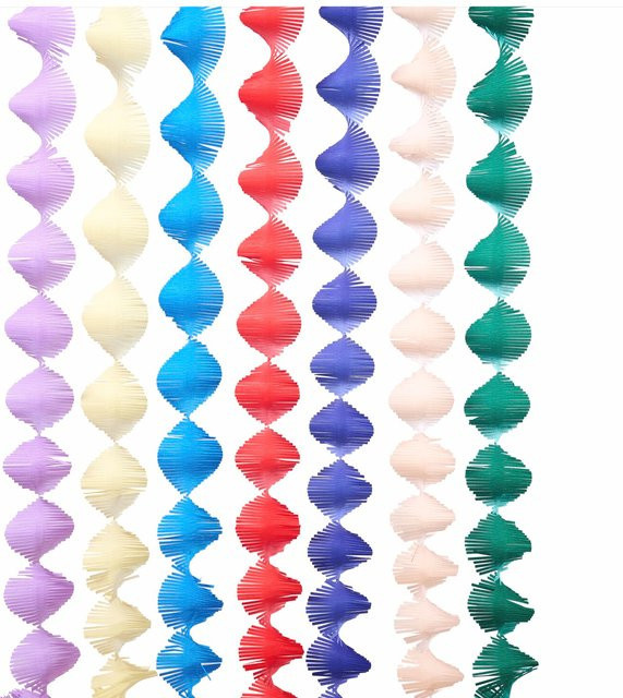 Rico Design Krepp-Girlande Magic Rainbow mehrfarbig für Geburtstage und Partys - Bild 1
