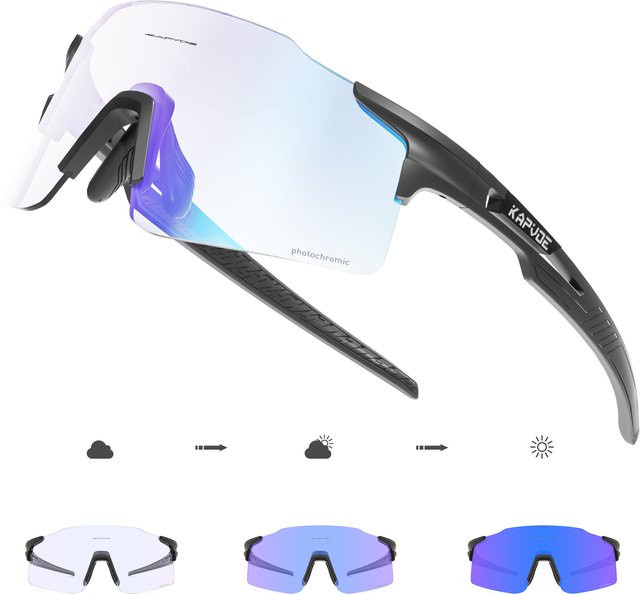 Kapvoe Sportsonnenbrille Photochrome, UV400 - Bild 1