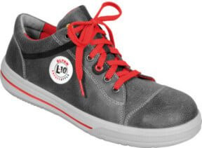 Elten Sicherheitshalbschuh Vintage Low ESD S3 aus Rindleder in Grau/Rot, Größe 40 - Bild 1