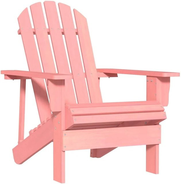 vidaXL Adirondack-Gartenstuhl aus Massivholz Tanne in Rosa - Bild 1