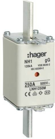Hager NH-Sicherung LNH1250M 250A 3er-Set in Weiß - Bild 1