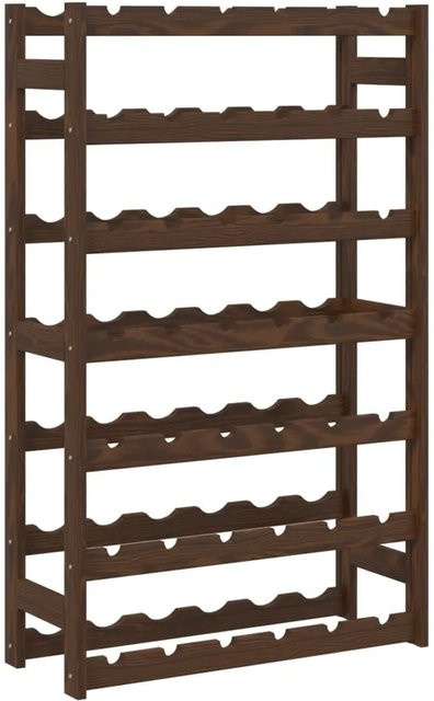 VidaXL Weinregal aus Massivholz Kiefer in Braun für 42 Flaschen, B/T/H: 62,5 x 25 x 102 cm - Bild 1