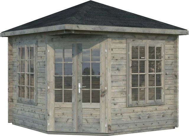 Palmako Holz-Pavillon Melanie Grau mit Fußboden und Montageset, B/T/H: 330 x 330 x 325 cm - Bild 1