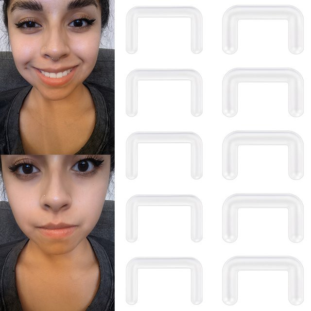 Septum Piercing Nasenstecker Ring, Acryl, Weiß - Bild 1