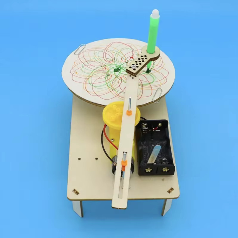 soulbao Roboter, DIY Kinder Puzzle Montage Holz, Elektrische Plotter Kit Modell Automatische Zeichnung, Wissenschaftliche Physik Experiment Spielzeug - Bild 2