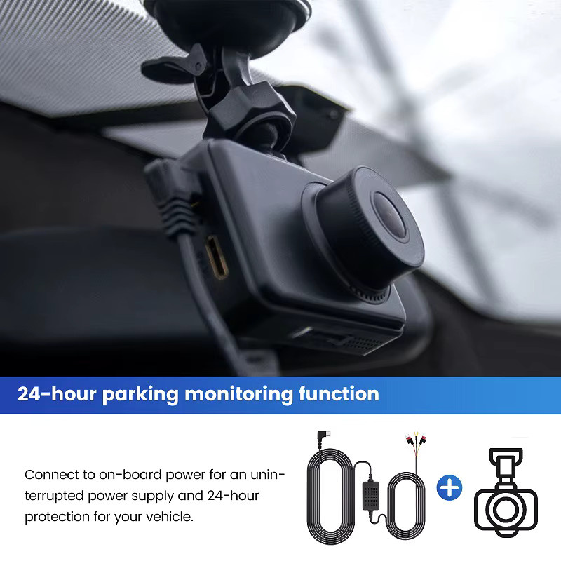 TomoStrong Hardwire Kit für Auto Dash Cam DVR, 3,5 m Kabel mit Step-Down Linie, USB Micro/Typ-C Schnittstelle, Schwarz - Bild 4
