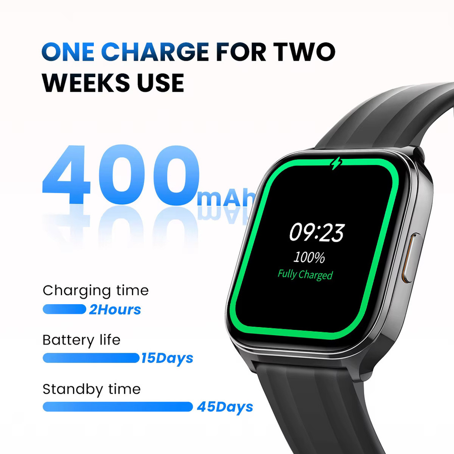 HAYLOU Watch 3 Smartwatch in Schwarz mit 1,85 Zoll AMOLED-Display, Sprachanruffunktion, 1 ATM Wasserdichtigkeit und Silikonarmband - Bild 6