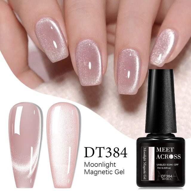 Meet Across Moonlight Cat Magnetischer Gel-Nagellack, rosa, schimmernd - Bild 1
