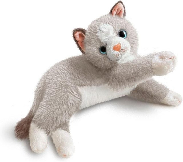 Schlafendes Kätzchen Puppe Plüschtier, schwarze Katze, 45cm - Bild 1
