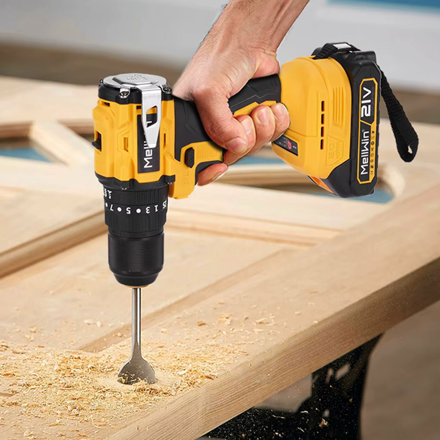 MELLWIN Bürstenloser Akku-Schlagbohrschrauber für Makita 18V LXT, Gelb, 13 mm Bohreraufnahme - Bild 2