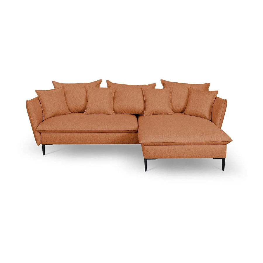 Pascal Morabito Schlafsofa Lazare in Orange, L-Form mit Stoffbezug und Schlaffunktion, Breite: 258 cm - Bild 2