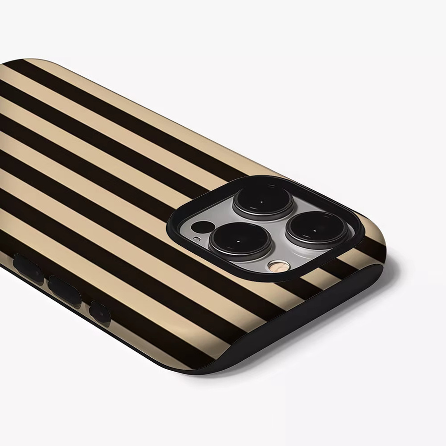 Potdemiel Handyhülle Schokoladencreme gestreift für iPhone 17 16 15 14 13 12 11 Pro Max Plus in Braun - Bild 3