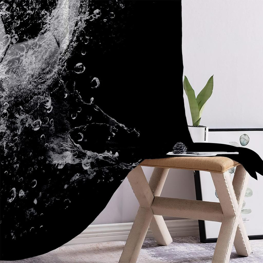 Yiran Furniture Fußball Vorhänge mit Grafikprint, 2er-Set, thermoisolierend und halbtransparent, Breite: 50 cm, Höhe: 140 cm - Bild 3