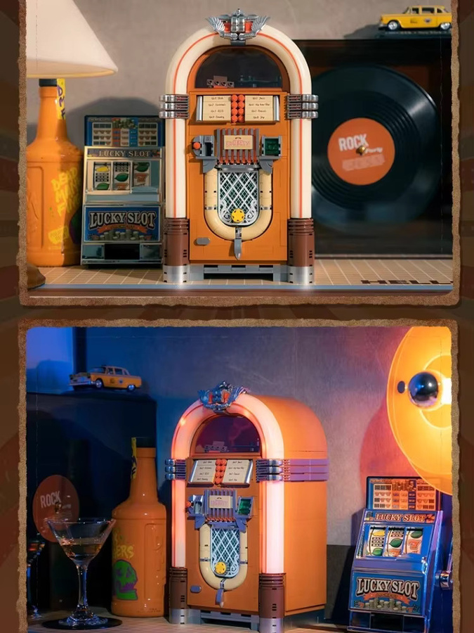Pantasy Klassische Retro Amerikanische Jukebox, Bausatz, mit LED-Farblicht - Bild 6