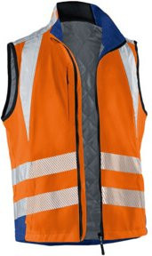 Kübler PSA Reflectiq Warnweste 7207 in Warnorange/Blau, Größe XS - Bild 1