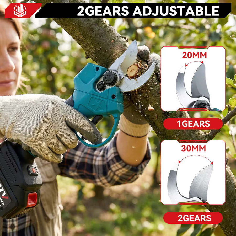 ONEVAN 4-in-1 Akku-Astschere mit Teleskopstange und bürstenlosem 3500W Motor als Elektro-Kettensäge und Hochastsäge für 18V oder 21V Akkus - Bild 3