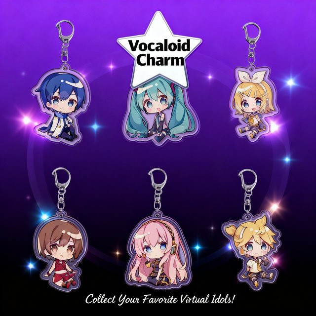 Bandai Hatsune Miku Kasane Teto Acryl Doppelseitiger Schlüsselanhänger - Bild 1