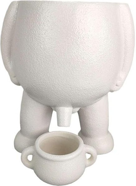 Lustiges Urinal Pflanzgefäß Piss Top in Weiß aus Harz für Sukkulenten und Heimdekoration - Bild 1