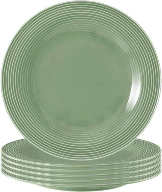 Seltmann Weiden Frühstücksteller Beat Color Glaze Grün aus Porzellan 6er Set Durchmesser: 23,3 cm - Bild 1
