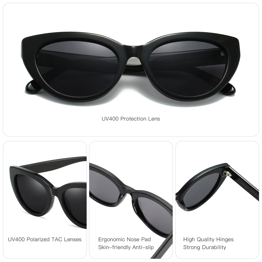 ZENOTTIC Cat Eye Sonnenbrille, Vollrand, Acetat, Damen - Bild 4