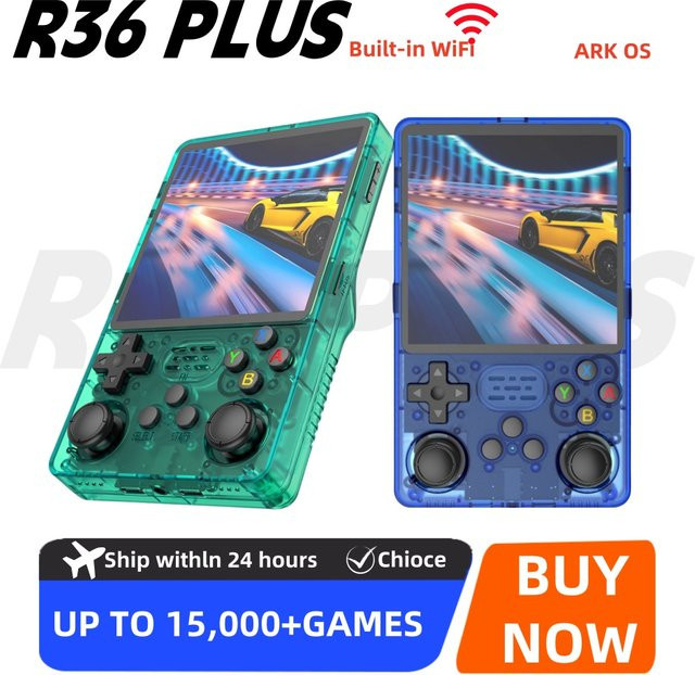 BOYHOM Retro-Spielkonsole mit 4,0 Zoll IPS-Bildschirm, WLAN und Unterstützung für über 20 Emulatoren, Schwarz - Bild 1