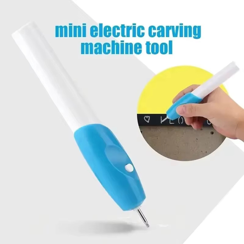 Mini kabelloser elektrischer Gravurstift in Blau für Basteln und Heimwerken - Bild 5