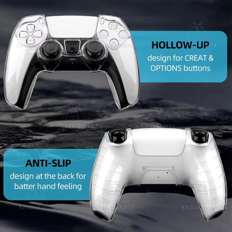AnenOnun Vollschutz-Hülle für PS5 Controller in Transparent, Sturzsicher und Kratzfest - Bild 3
