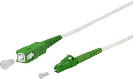 Metz Connect OpDAT Patchkabel SC-S APC zu LC-S APC OS2 in Weiß, Länge: 2 m - Bild 1