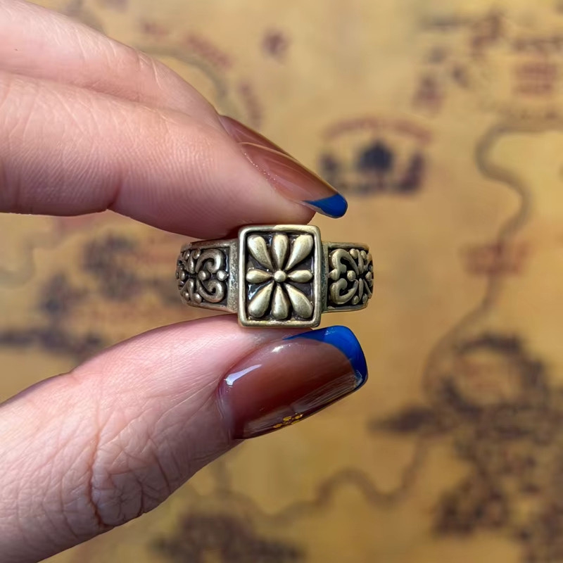 Icareu Ring, Goldfarben, Blumen, Damen - Bild 5
