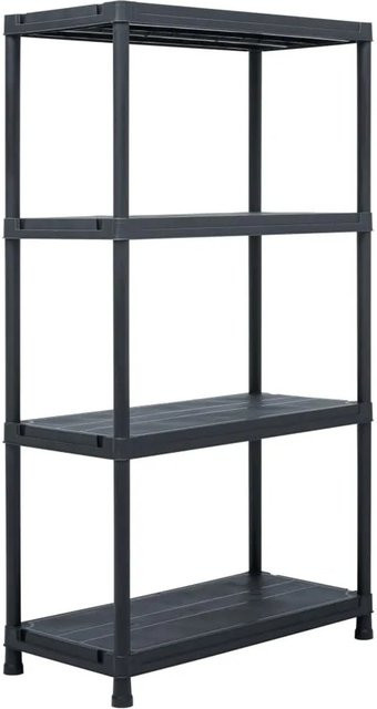 vidaXL Lagerregal aus Kunststoff in Schwarz, B/T/H: 60 x 30 x 138 cm - Bild 1