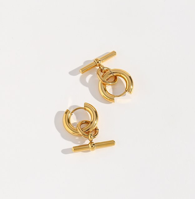 E.B.belle Creolen Edelstahl, Gold, Damen - Bild 1
