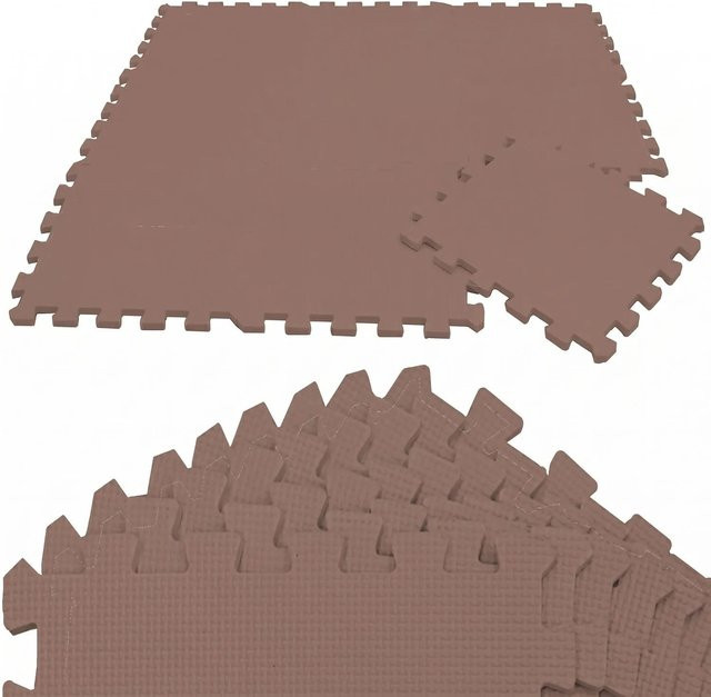 LittleTom Puzzlematte für Babys und Kinder, 9 Stück, Braun, B/T: 30 x 30 cm - Bild 1
