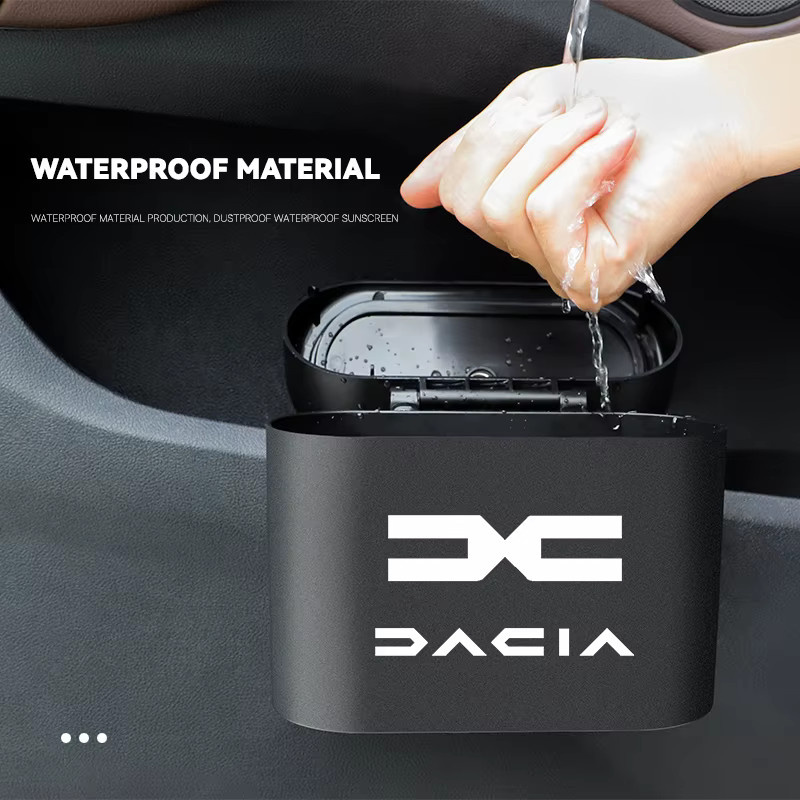 Dacia Mülleimer für das Auto in Schwarz mit Autologo als praktischer Müllbehälter und Aufbewahrungseimer für Dacia Duster, Sandero, Bigster, Dokker, Jogger und Logan, B/T/H: 14,0 x 16,0 cm - Bild 3
