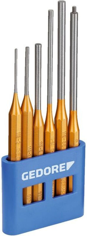 Gedore Splintentreiber Set in langer Form, 6-teilig mit PVC-Halter, goldfarben - Bild 2