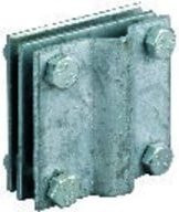 E-NORMpro Kreuzverbund mit Zwischenplatten in Silber und Stahl, B/T/H: 52 x 52 x 3 cm - Bild 1