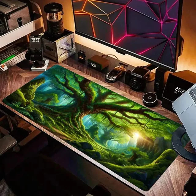 Giant Life Tree Mauspad in Grün, rutschfeste Schreibtischunterlage und Gaming-Matte aus Gummi - Bild 1